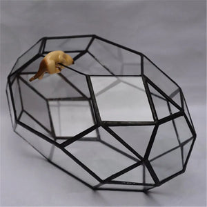 Terrarium géométrique en verre fait main pour plantes