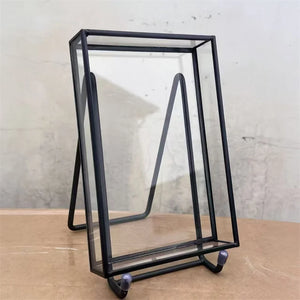 Terrarium cadre en verre 12 × 17 cm avec support